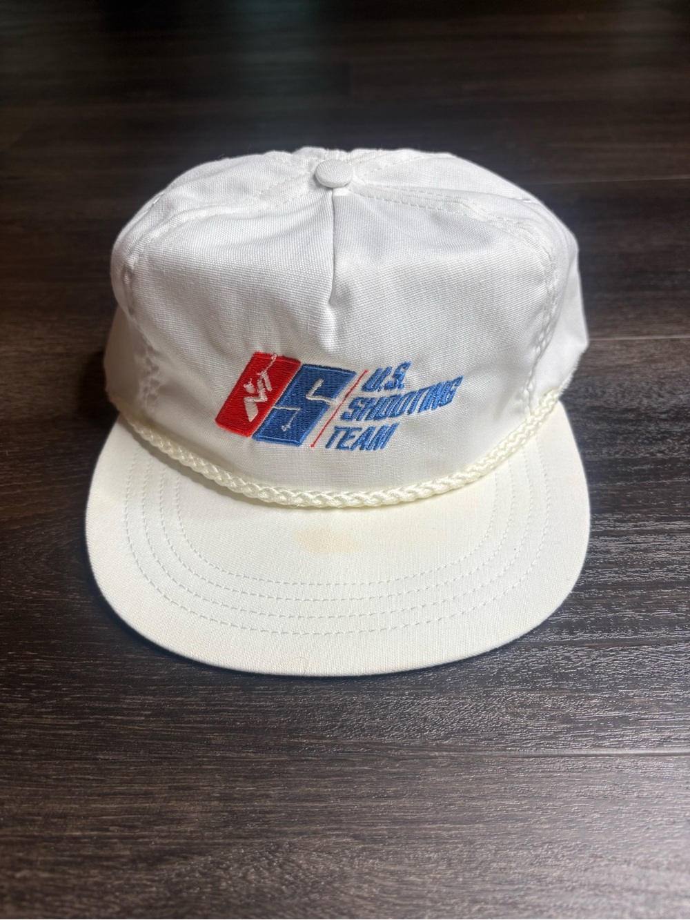Vintage US Shooting Team Leather Strap Back Hat